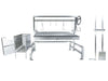 Tagwood BBQ09SS Santa Maria insert grill product layout with grill frame charcoal basket and ash shovel