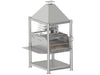 Tagwood BBQ BBQ12SS stainless steel grill rear angle with open side shelf