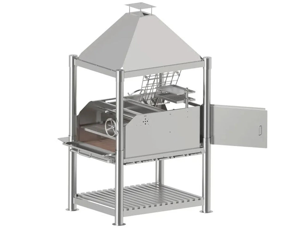 Tagwood BBQ BBQ12SS stainless steel grill with open side prep shelf
