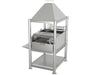 Tagwood BBQ BBQ12SS 6-Zone 304 stainless steel Santa Maria grill front angled view