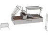 Tagwood BBQ28SS built-in Santa Maria grill stainless steel system with removable accessories and adjustable cooking grate