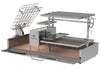 Tagwood BBQ28SS built-in Santa Maria grill modular components view showing brasero, grill grates and support frame