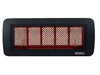 A direct, straight-on view of the Bromic Tungsten 300 Gas Radiant Heater, showing the prominent black mesh grille and the brand logo.