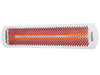 Bromic Tungsten 6000W Electric Infrared Heater in white finish, featuring a glowing quartz element behind a honeycomb mesh grille for high-performance outdoor heating.