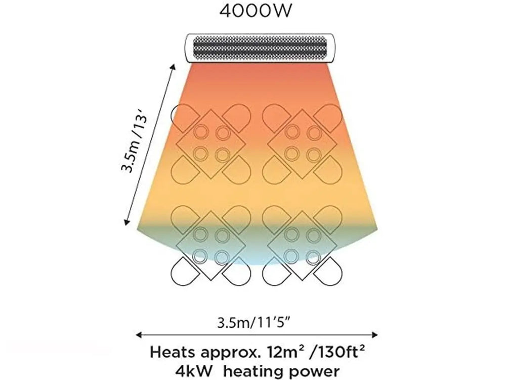 Bromic Tungsten 4000W Electric Infrared Heater