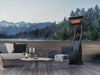 Bromic Tungsten 500 black portable gas patio heater, high wind resistance outdoor radiant heating solution.