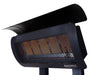 Bromic Tungsten 500 portable gas heater with hidden tank compartment and built-in wheels for easy outdoor movement.