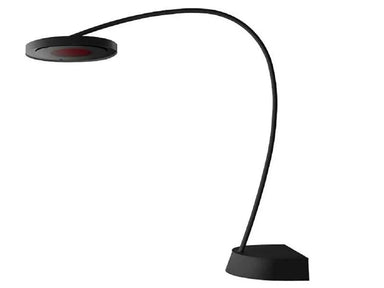Bromic Eclipse Smart-Heat 2900W black electric portable infrared patio heater with LED light and curved stand.