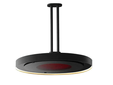 Bromic Eclipse Smart-Heat 2900W black electric infrared patio heater with LED light and 24-inch twin pole.