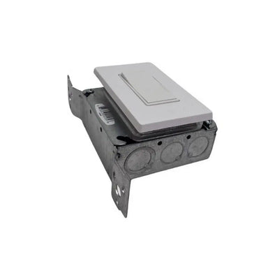 Bromic Affinity Single Pole white manual rocker switch, indoor installation.