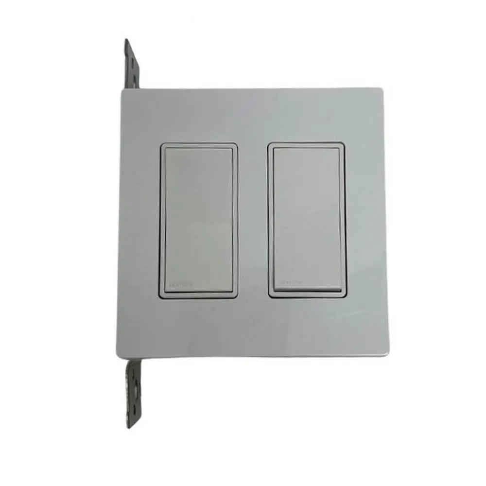 Bromic Affinity Double Pole white manual rocker switch, indoor, metal box.