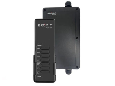 Bromic Eclipse Electric heater wireless 3-stage dimmer remote and receiver box for heat and light control.