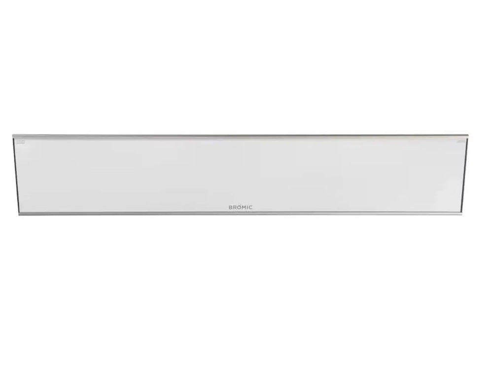 Bromic Platinum 4500W Marine Infrared Heater in white finish, shown powered off with minimalist design and marine-grade durability.