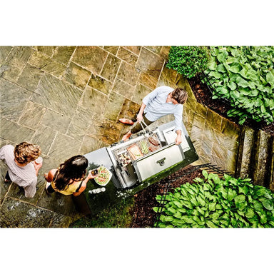 Broil King Imperial S 590i Grill Center with rotisserie, overhead cooking view