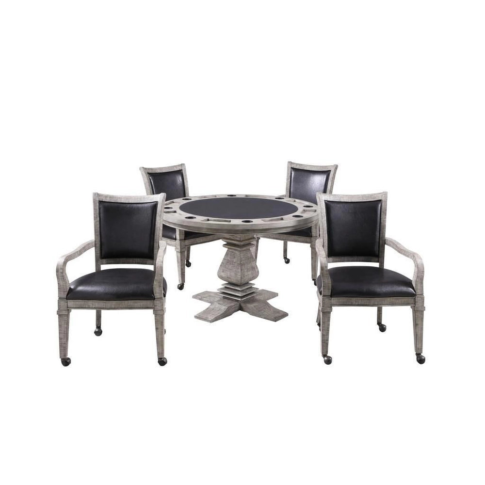 Hathaway Montecito 2-in-1 Poker Dining Table Set – Driftwood