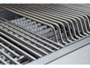 Extreme close-up of thick stainless steel grill cooking rods and grates.