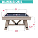 Dimensions of Freetime Fun Baddah Bing Bumper Pool Table: 54 inches long, 39 inches wide, 31 inches high