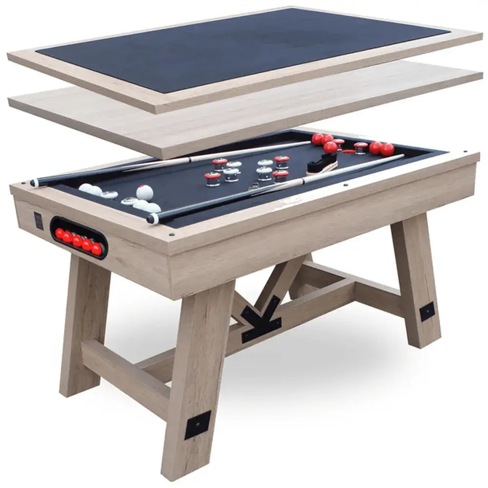 Freetime Fun Baddah Bing Bumper Pool Table with convertible Table Tennis top and Dining/Cover top