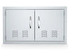 Sunstone C-DD36 36" double vented access door – 304 stainless, two doors, vents on both panels, polished handles.