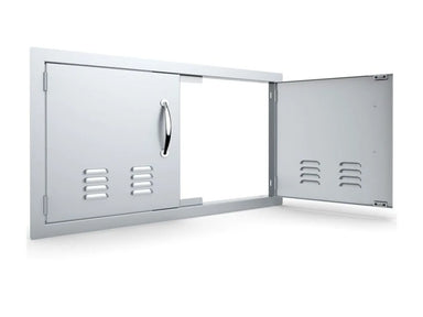 Sunstone C-DD36 with right door open – shows the access opening, hinge side, and vented panel on the open door.