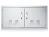 Sunstone C-DD42 42" double vented access door – 304 stainless, vents on both door panels, two polished handles.