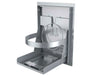 Sunstone C-LPCD20 open cabinet showing pull-out tank tray with circular propane tank ring and stainless frame.