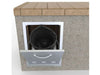 Sunstone C-LPCD20 installed in outdoor kitchen island with pull-out tray holding a trash bag for easy access.