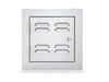 Sunstone C-VSDL12 12" vented utility access door, left-swing, 304 stainless outdoor kitchen access panel with latch.