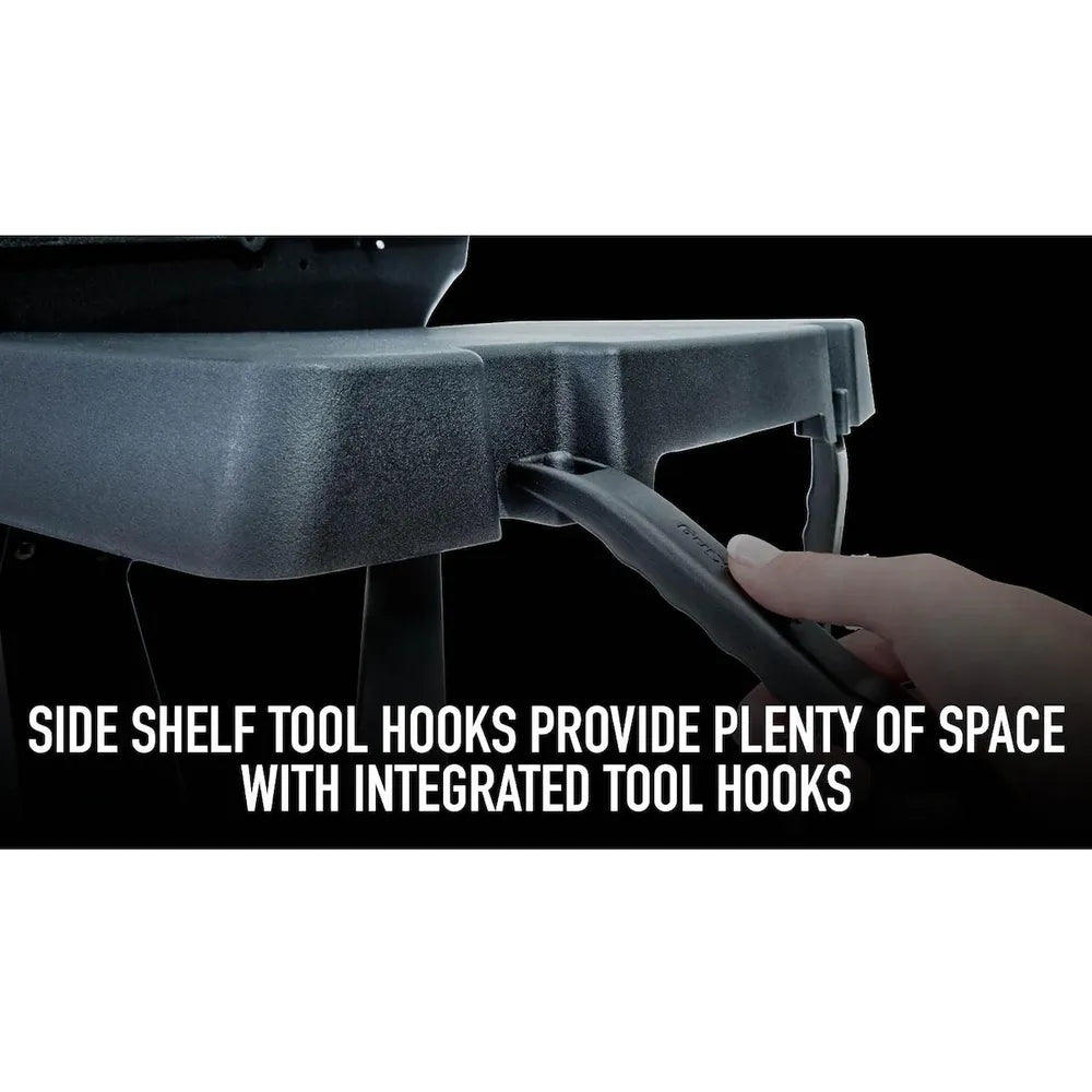 Broil King Crown 310 Shadow side shelf tool hooks with integrated storage
