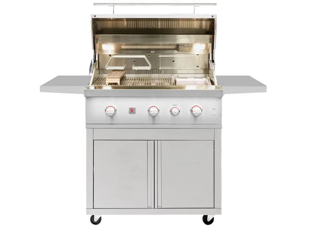 Summerset Quest 36" Deluxe Grill Cart – 304 Stainless with Quest 36" Grill