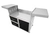 Wildfire WFCART36-BSS 36" Grill Cart – Black 304 Angled Top View