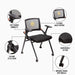 Triton folding poker chair with wheels, mesh back support, padded armrests, and cushioned seat for poker table seating.