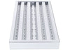 Top view of Sunstone charcoal tray channel insert with multiple troughs for wood chips or water reservoirs.