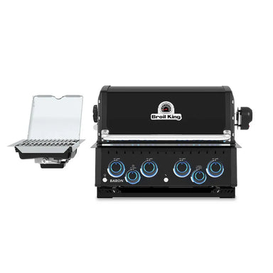 Broil King Baron 490 IR built-in 4-burner gas grill, front view