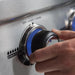Broil King Regal S420 illuminated control knob, close-up