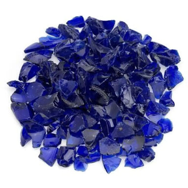 Deep cobalt Dark Blue decorative fire media chunks by TessaRai for luxury fire pits.
