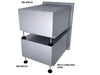 Sunstone DE-DD13 modular drawer units stacked with self-leveling legs, 304 stainless steel outdoor kitchen storage system.