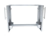 Sunstone DE-DD30 30-inch double access doors open, showing 304 stainless interior with shelves and both door handles.