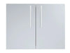 Sunstone DE-DD30 30-inch raised double doors, 304 stainless steel outdoor kitchen access doors with vertical handles.