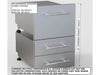 Sunstone outdoor kitchen island with built-in grill and DE-DPCF13 paper towel holder plus cutlery drawer combo, stainless storage near prep area.