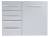 Sunstone DE-LPCTD30 LP combo cabinet with triple drawers and large door, stainless steel outdoor kitchen storage, raised panel fronts.