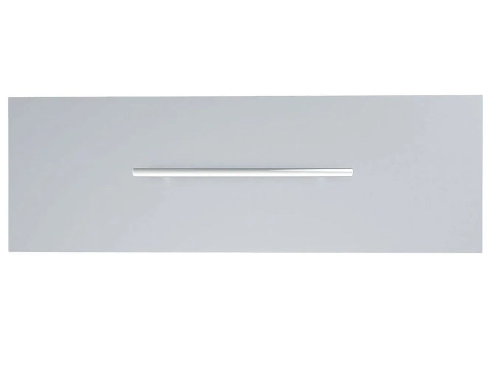 A straight-on front view of the Sunstone 30-inch stainless steel drawer in the closed position, featuring a sleek, minimalist face and a centered horizontal bar handle.