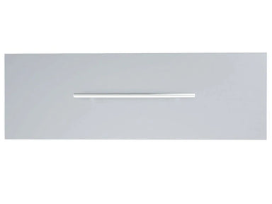 A straight-on front view of the Sunstone 30-inch stainless steel drawer in the closed position, featuring a sleek, minimalist face and a centered horizontal bar handle.