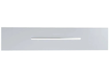 A direct front view of the Sunstone 30-inch single drawer in a closed position, featuring a clean, minimalist stainless steel face and a centered horizontal bar handle.