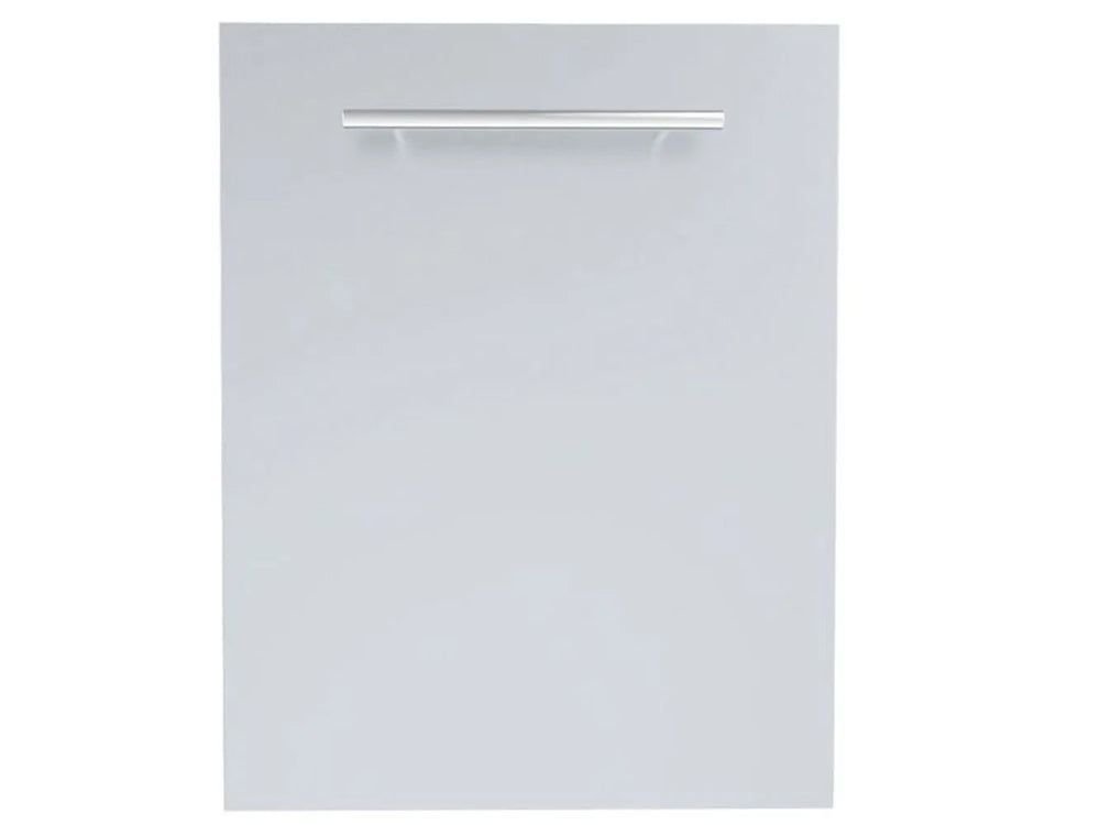 Front view of Sunstone DE-TRD18 raised-panel trash drawer cabinet in stainless steel with wide handle for outdoor kitchen storage.”