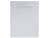 Front view of Sunstone DE-TRD18 raised-panel trash drawer cabinet in stainless steel with wide handle for outdoor kitchen storage.”