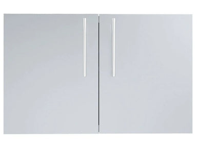 Sunstone DE-DD36 36-inch raised double access doors, 304 stainless steel outdoor kitchen doors with vertical handles.