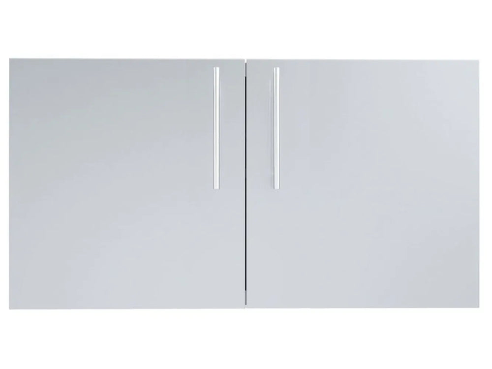 Sunstone DE-DD42 42-inch raised double access doors, 304 stainless steel outdoor kitchen doors with vertical bar handles.