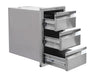 Videl Grills triple drawer outdoor kitchen storage with smooth-glide stainless steel drawers