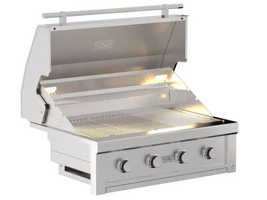 Videl Grills Gran Fuego 36"  Grill Angled View with lights open